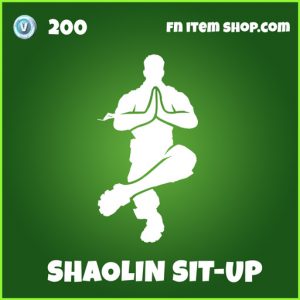 shaolin sit-up sit up uncommon fortnite emote
