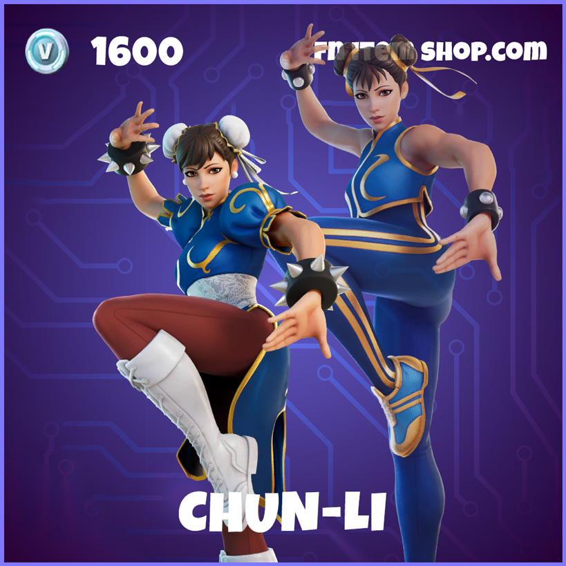Chun-Li Fortnite Street Fighter Skin.