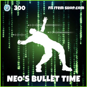 Neo's Bullet Time Matrix Fortnite Emote
