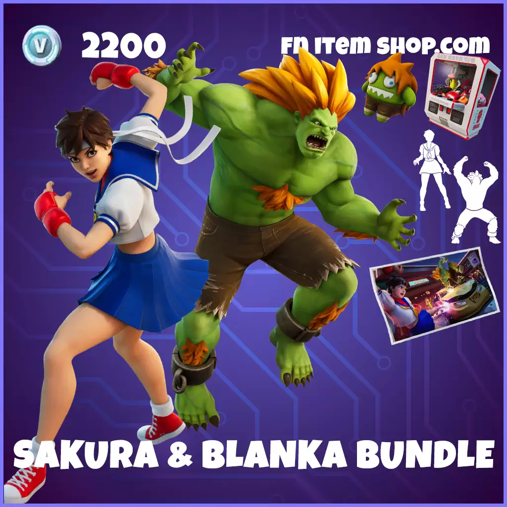 Street Fighter's Blanka & Sakura are coming to Fortnite