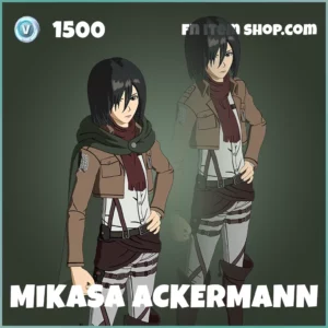 Mikasa Ackermann Attack on Titan Skin in Fortnite